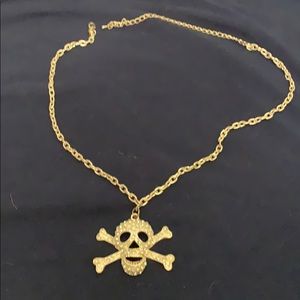 Fun glittery skull necklace